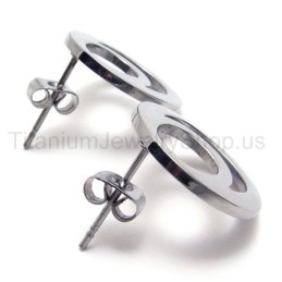 Stříbrné Titanové Náušnice Se Dvěma Smyčkami