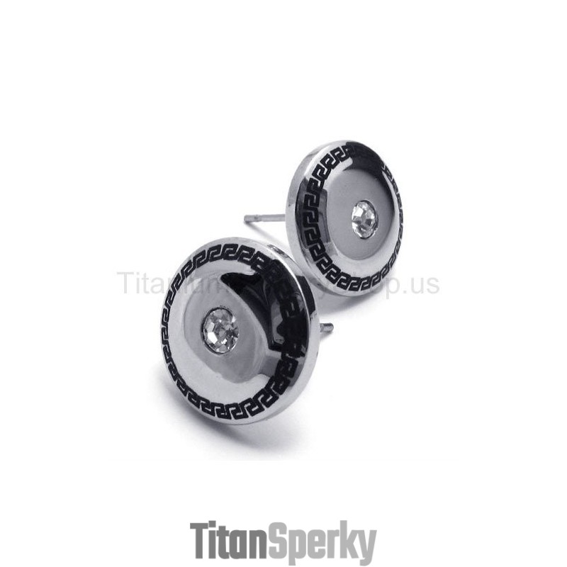 Titanové Diamantové Náušnice Titanové Diamantové Náušnice