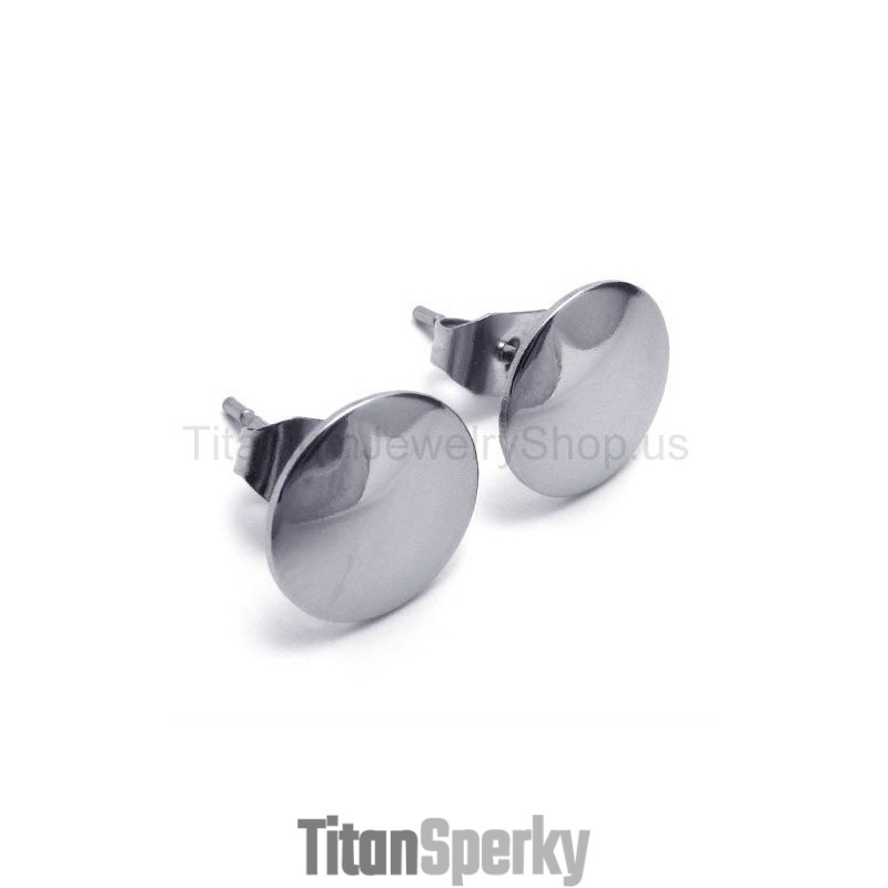 Stříbrné Jednoduché Titanové Náušnice