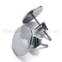 Stříbrné Jednoduché Titanové Náušnice