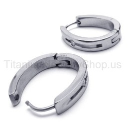Stříbrné Elegantní Titanové Diamantové Náušnice