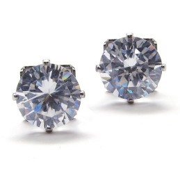 Titanové Náušnice S Intarzií A Diamanty