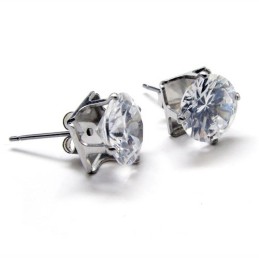 Titanové Náušnice S Intarzií A Diamanty