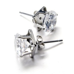 Titanové Náušnice S Intarzií A Diamanty