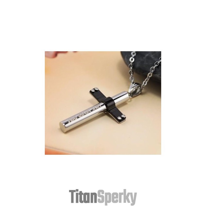 Přívěsky Z Čistého Titanu, Náhrdelník S Válcovým Křížem Přívěsky Z Čistého Titanu, Náhrdelník S Válcovým Křížem