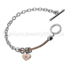 Titanový Náramek Sweetheart Cable