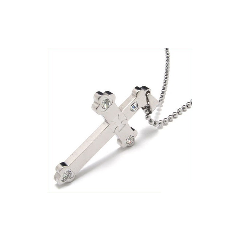 Přívěsek Cool Man Sliver Cross Z Čistého Titanu, Dárek Přívěsek Cool Man Sliver Cross Z Čistého Titanu, Dárek
