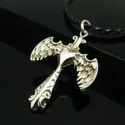 Cool Man Angle Wing Cross Pure Titanium Náhrdelník Přívěsek Dárek
