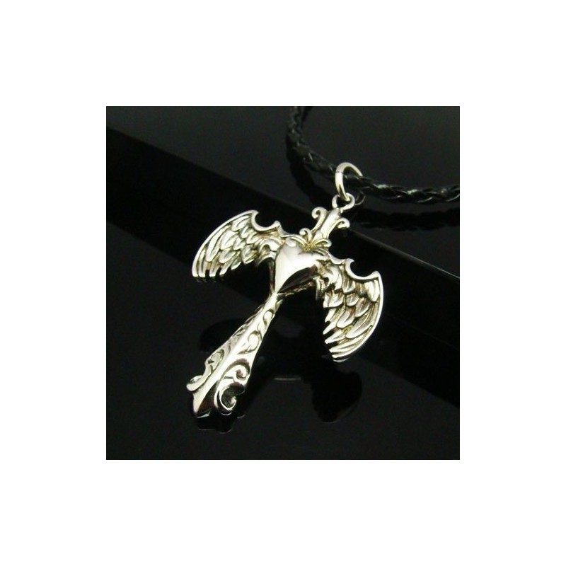 Cool Man Angle Wing Cross Pure Titanium Náhrdelník Přívěsek Dárek Cool Man Angle Wing Cross Pure Titanium Náhrdelník Přívěsek Dárek