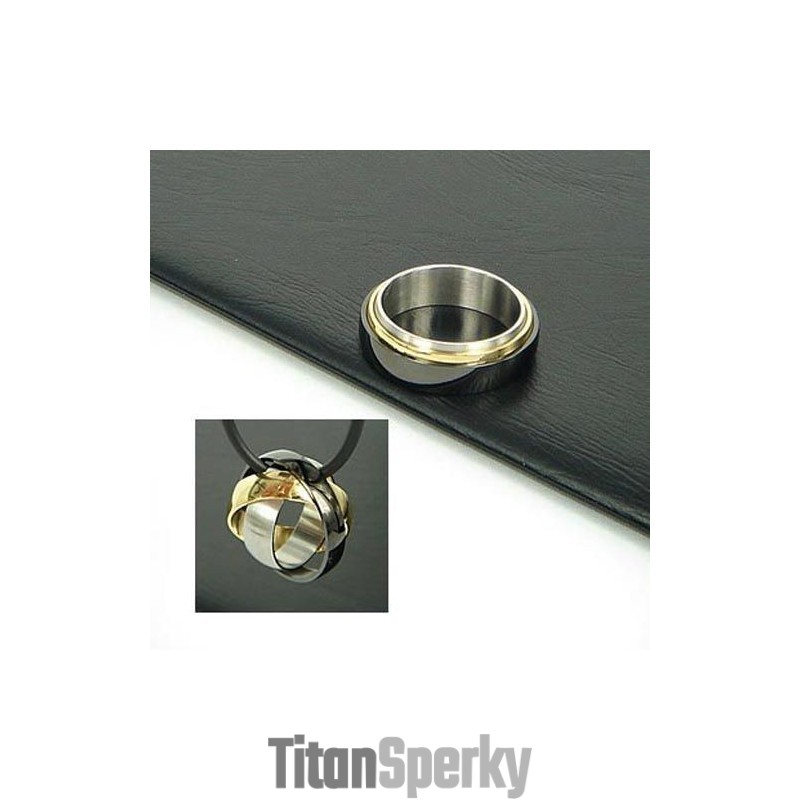 Náhrdelník Z Čistého Titanu Se 3 Kruhy A 3 Barvami, Přívěsek, Řetízek Zdarma