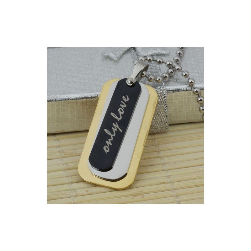 Pánský Třívrstvý Náhrdelník S Přívěskem Z Čistého Titanu, Dárek Zdarma