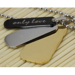 Pánský Třívrstvý Náhrdelník S Přívěskem Z Čistého Titanu, Dárek Zdarma