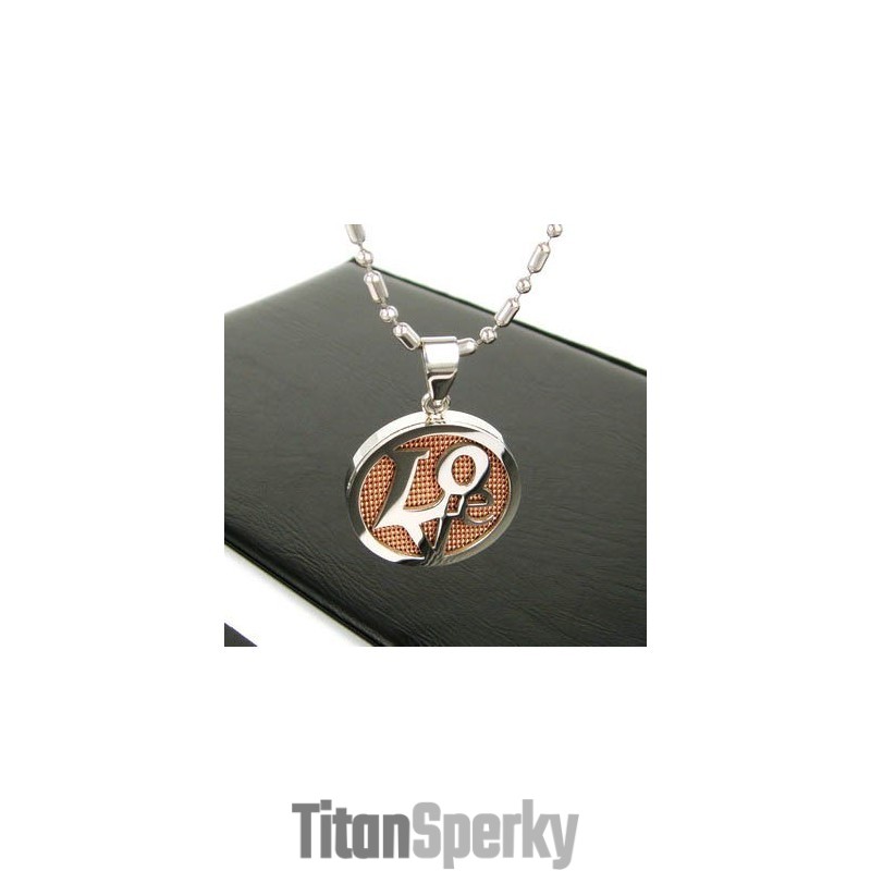 Náhrdelník S Přívěskem Z Růžového Zlata A Čistého Titanu Sutra Man, Dárek