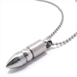 Náhrdelník S Přívěskem Z Čistého Titanu Noble Man Solid Bullet
