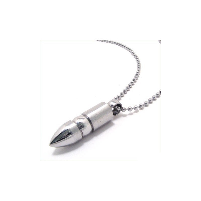 Náhrdelník S Přívěskem Z Čistého Titanu Noble Man Solid Bullet