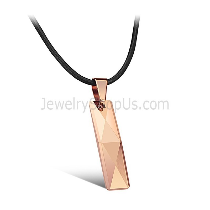 Přívěsek Z Wolframu A Růžového Zlata S Propracovaným Mnohostranným Designem C629