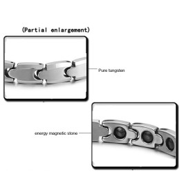 Vysoce Leštěný Wolframový Magnetický Energetický Zdravotní Náramek C945