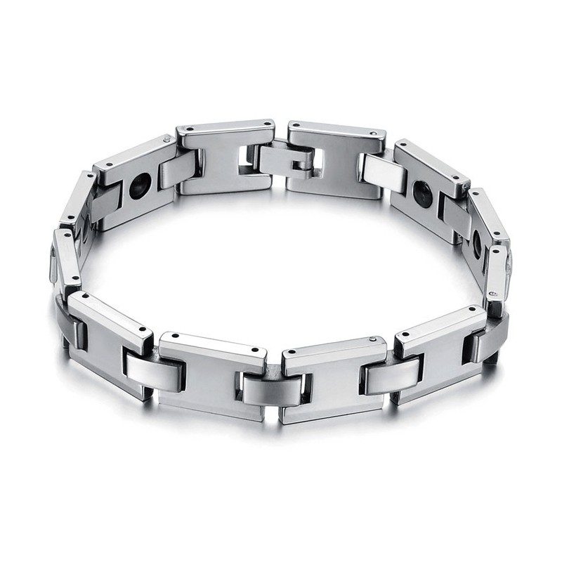 Wolframový Stříbrný Magnetický Energetický Zdravotní Náramek H-Link C748 Wolframový Stříbrný Magnetický Energetický Zdravotní Náramek H-Link C748
