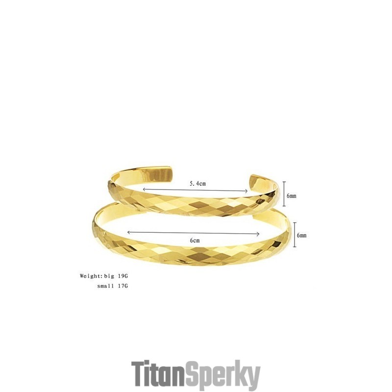 Vysoce Leštěný Wolframový Zlatý Náramek S Propracovaným Mnohostranným Designem Pro Páry C893