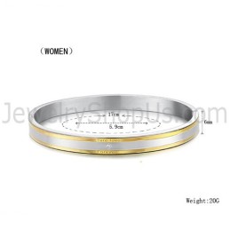 Tatanium Černo-Zlaté Náramky Pro Páry "True Love Forever" S Kamínky C875