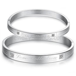 Tatanium Náramky Pro Páry "Love Collection" S Kamínky C849