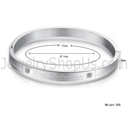 Tatanium Náramky Pro Páry "Love Collection" S Kamínky C849