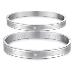 Tatanium Náramky Pro Páry "Ture Love Forever" S Kamínky C861