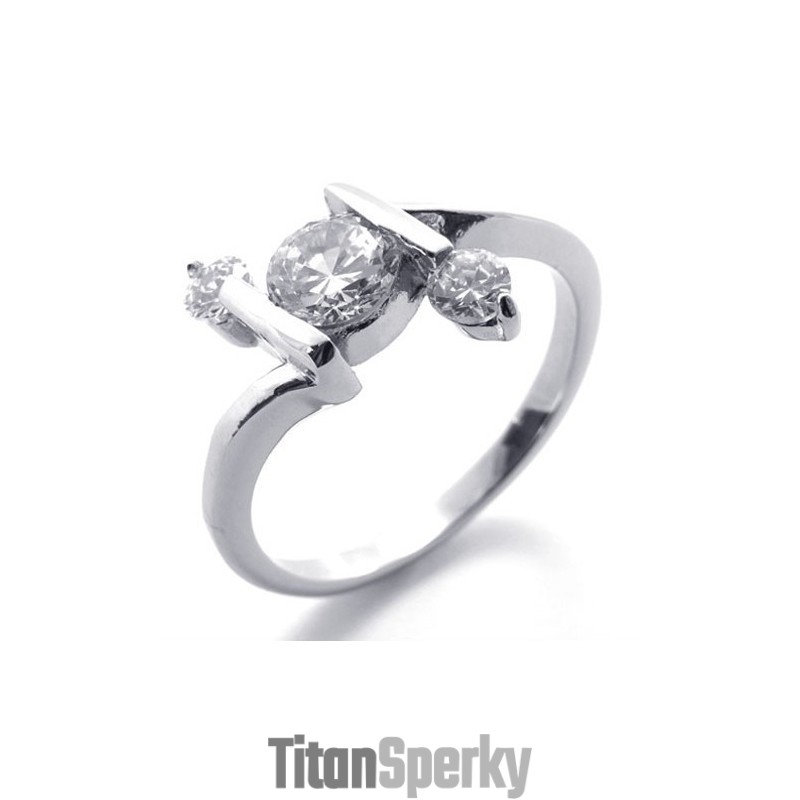 Titanový Prsten S Diamantem Pro Ženy Titanový Prsten S Diamantem Pro Ženy