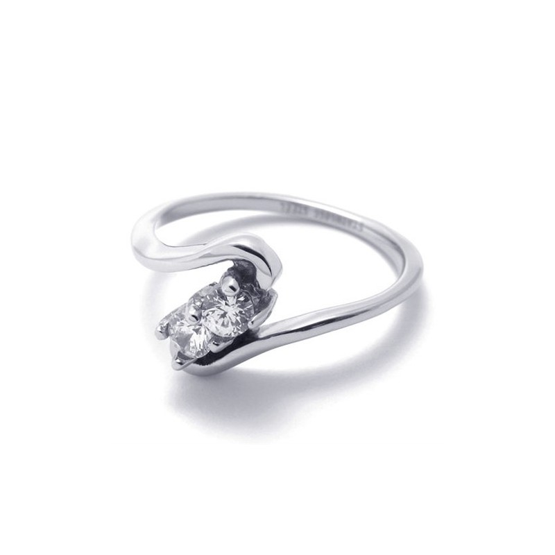 Dámský Titanový Prsten S Diamantem Dámský Titanový Prsten S Diamantem