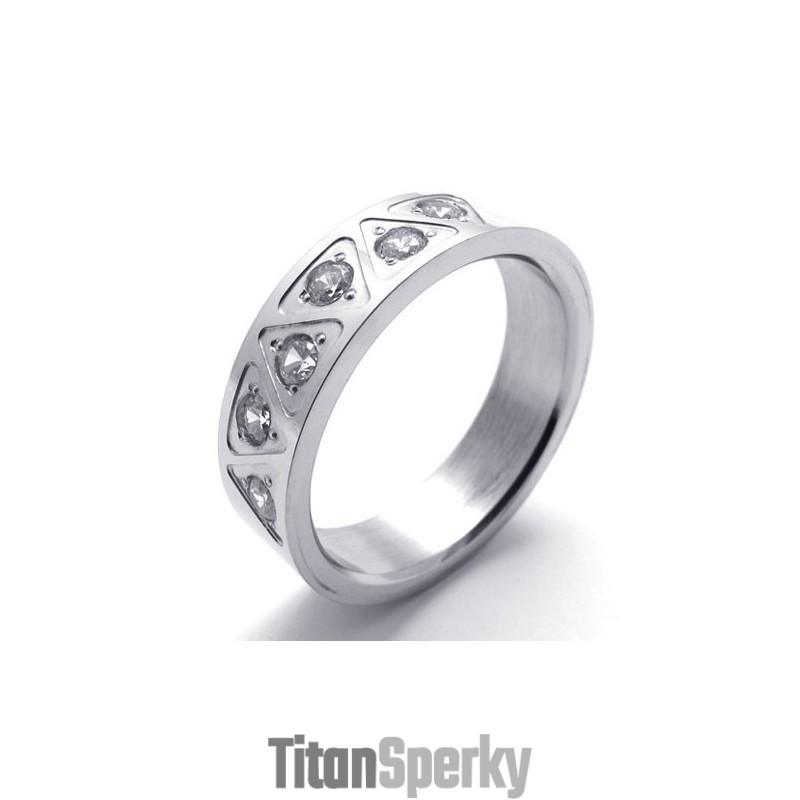 Titanový Prsten S Diamantem