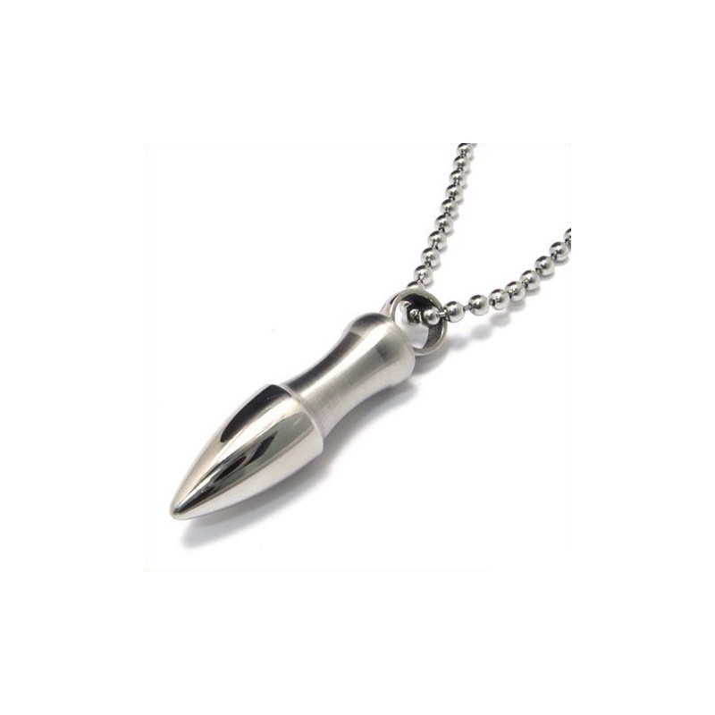 Pánský Náhrdelník S Přívěskem Z Čistého Titanu Solid Bullet (Krabička Zdarma)
