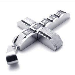 Titanový Přívěsek S Křížem A Diamantem