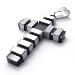 Černý Titanový Přívěsek S Křížem