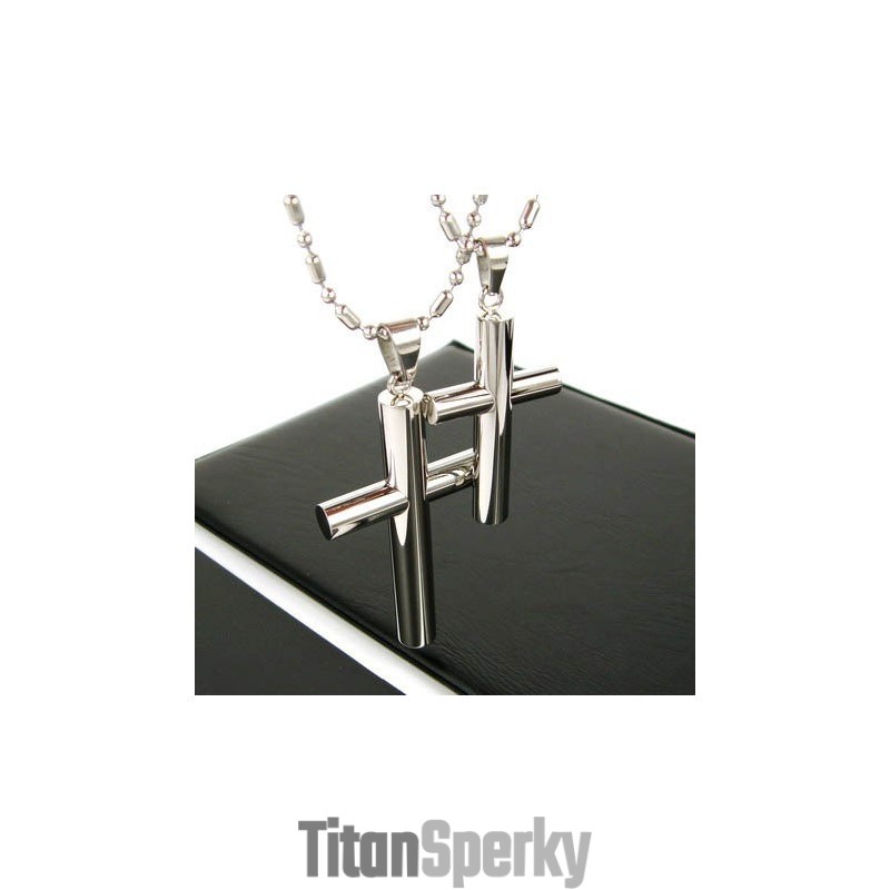 Pánský Kříž Z Čistého Titanu, Řetízek Bez Přívěsku - 1 Kus
