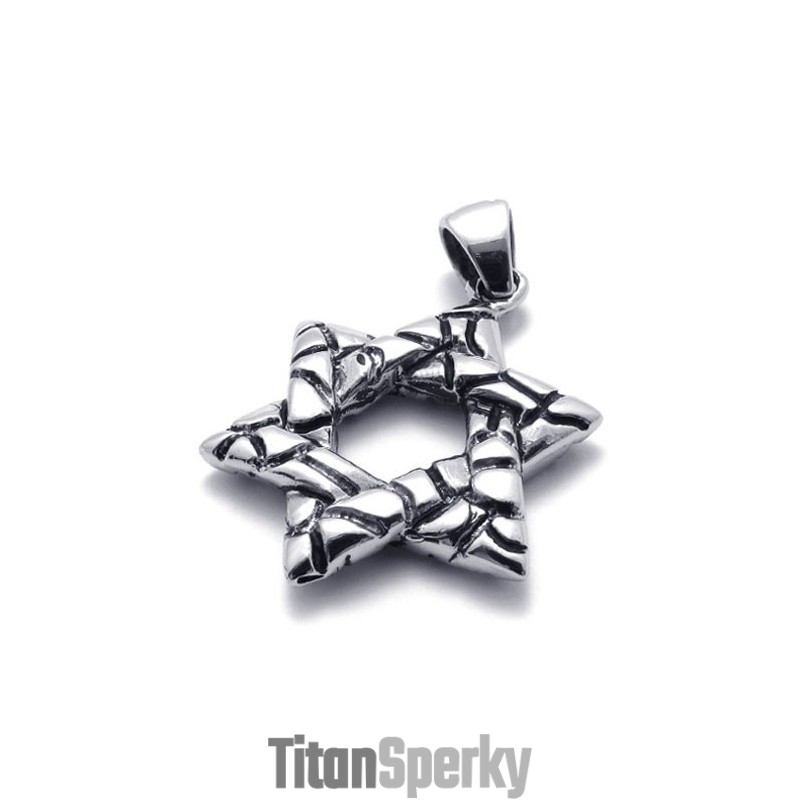 Titanový Přívěsek S Hexagramem Štěstí Titanový Přívěsek S Hexagramem Štěstí