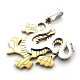 Titanový Přívěsek Se ve žluté barvě Drakem