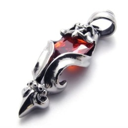 Titanový Přívěsek S Červeným Diamantem