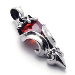 Titanový Přívěsek S Červeným Diamantem