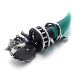 Titanový Přívěsek Se Zeleným Rohem