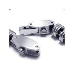 Pánský Chlapecký Stříbrný Náramek S Přívěsky Z Čistého Titanu