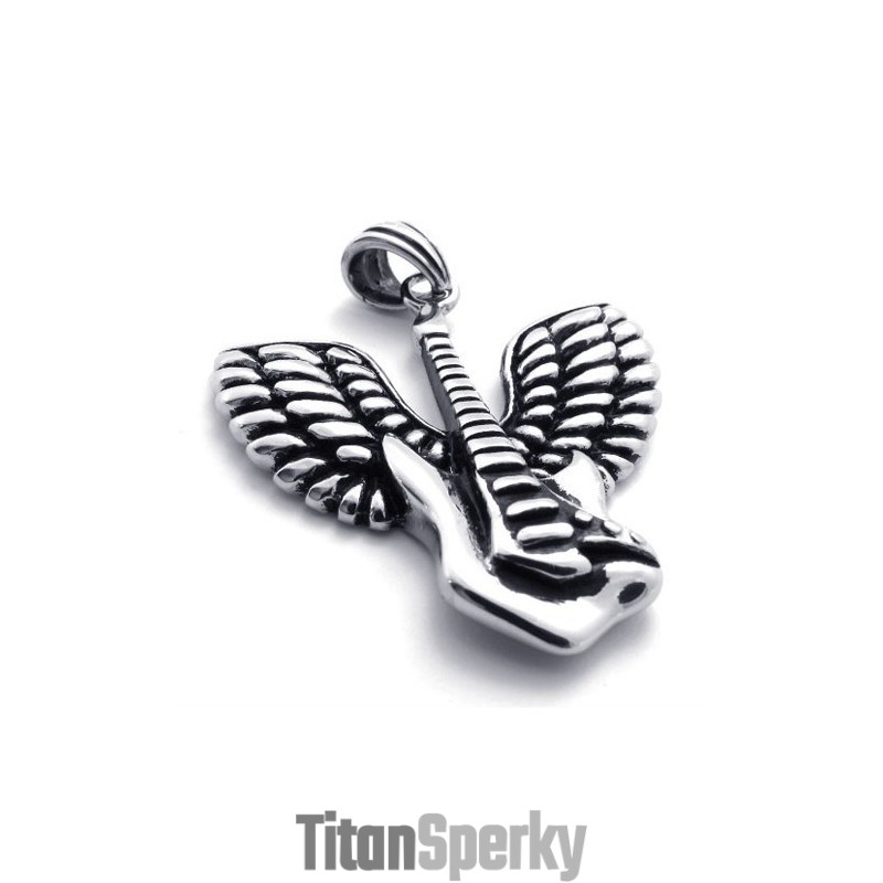 Titanový Přívěsek S Motivem Kytary Wings Titanový Přívěsek S Motivem Kytary Wings