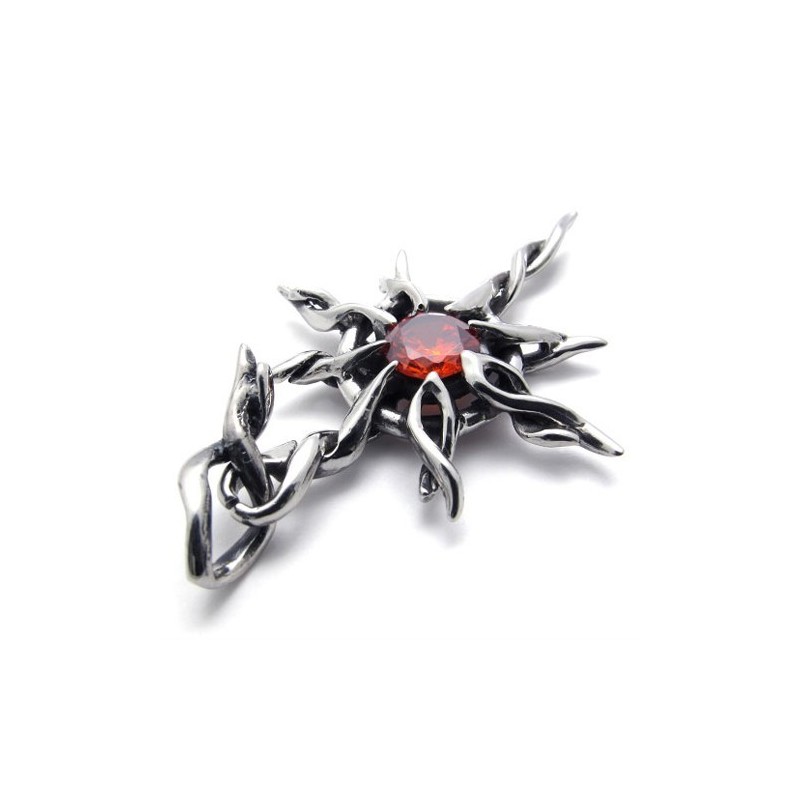 Titanový Přívěsek S Červeným Diamantem Titanový Přívěsek S Červeným Diamantem