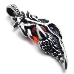 Titanový Přívěsek Wings Red Gem