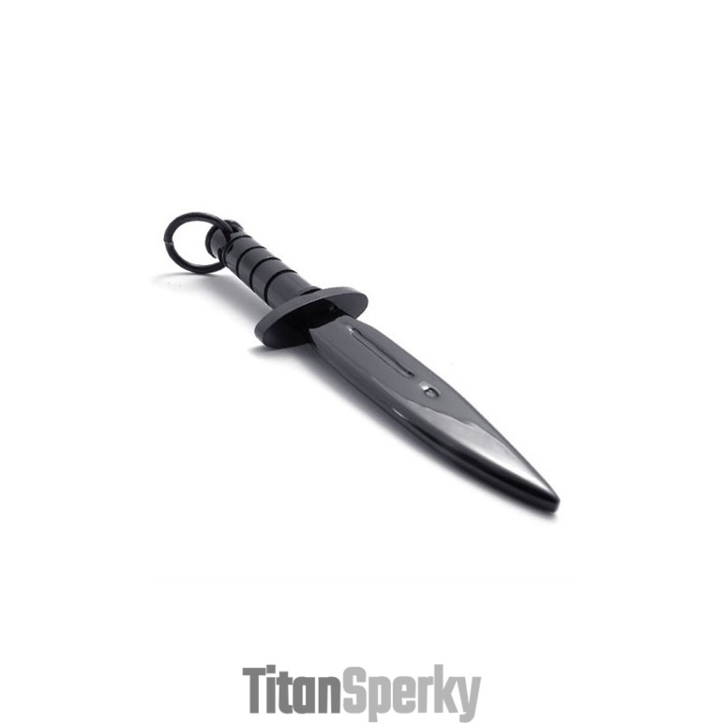 Titanový Přívěsek S Černou Dýkou Titanový Přívěsek S Černou Dýkou