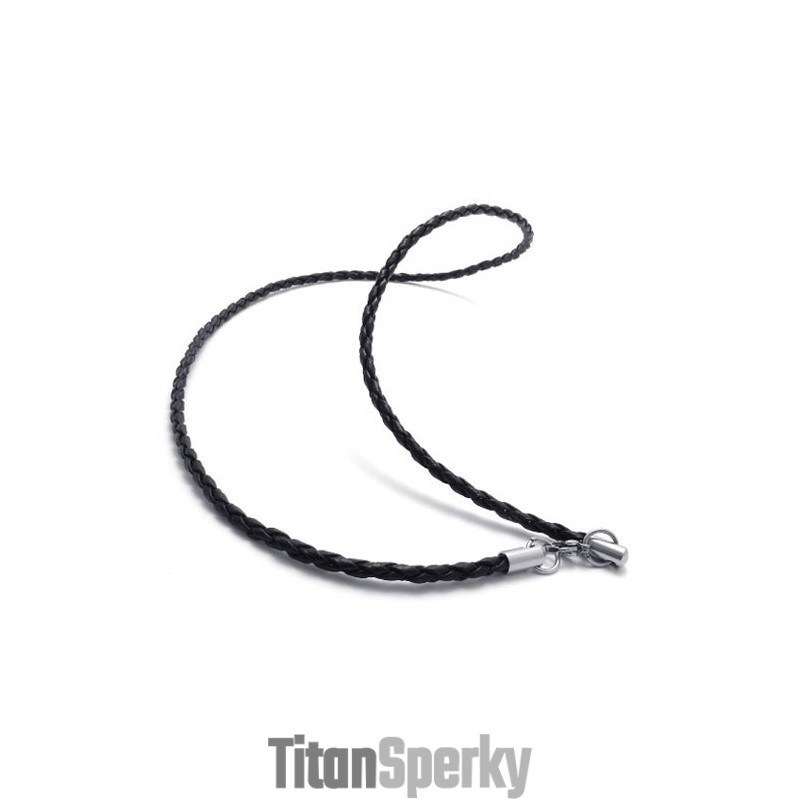 Černý Titanový Náhrdelník O Průměru 20 Palců