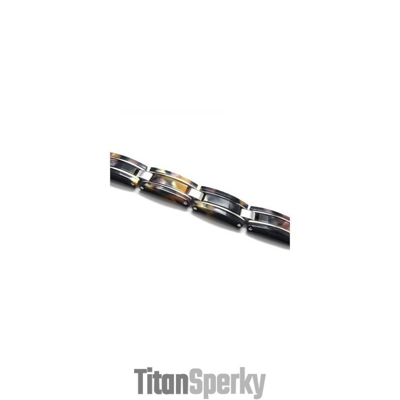 Pánský Chlapecký Náramek S Přívěskem Z Čistého Titanu A Kaučuku