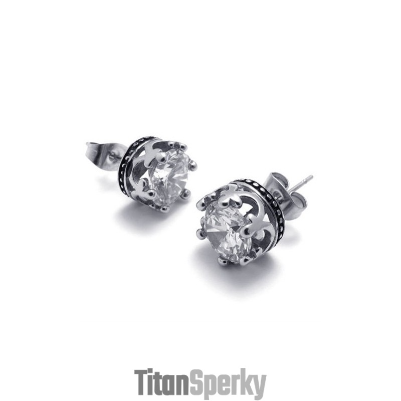 Titanové Náušnice S Diamanty