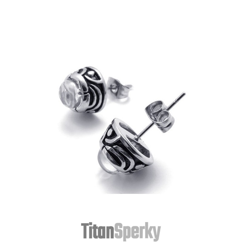 Titanové Náušnice S Diamanty Titanové Náušnice S Diamanty