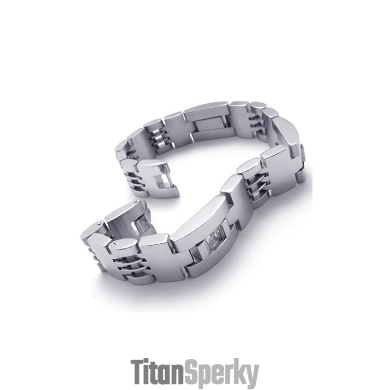 8,5Palcový Diamantový Titanový Náramek 8,5Palcový Diamantový Titanový Náramek