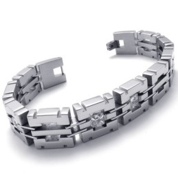 8,1Palcový Diamantový Titanový Náramek